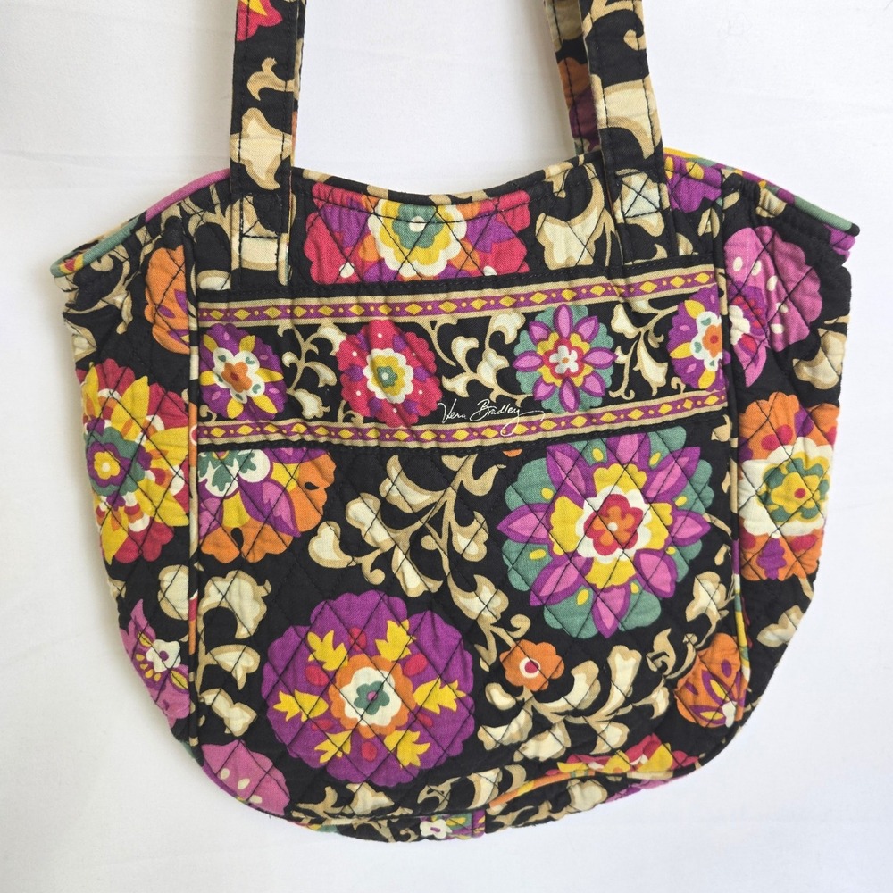 Vera Bradley Suzani Quilted Tote Bag Floral 100% Cotton Retired Pattern 12x11x3"